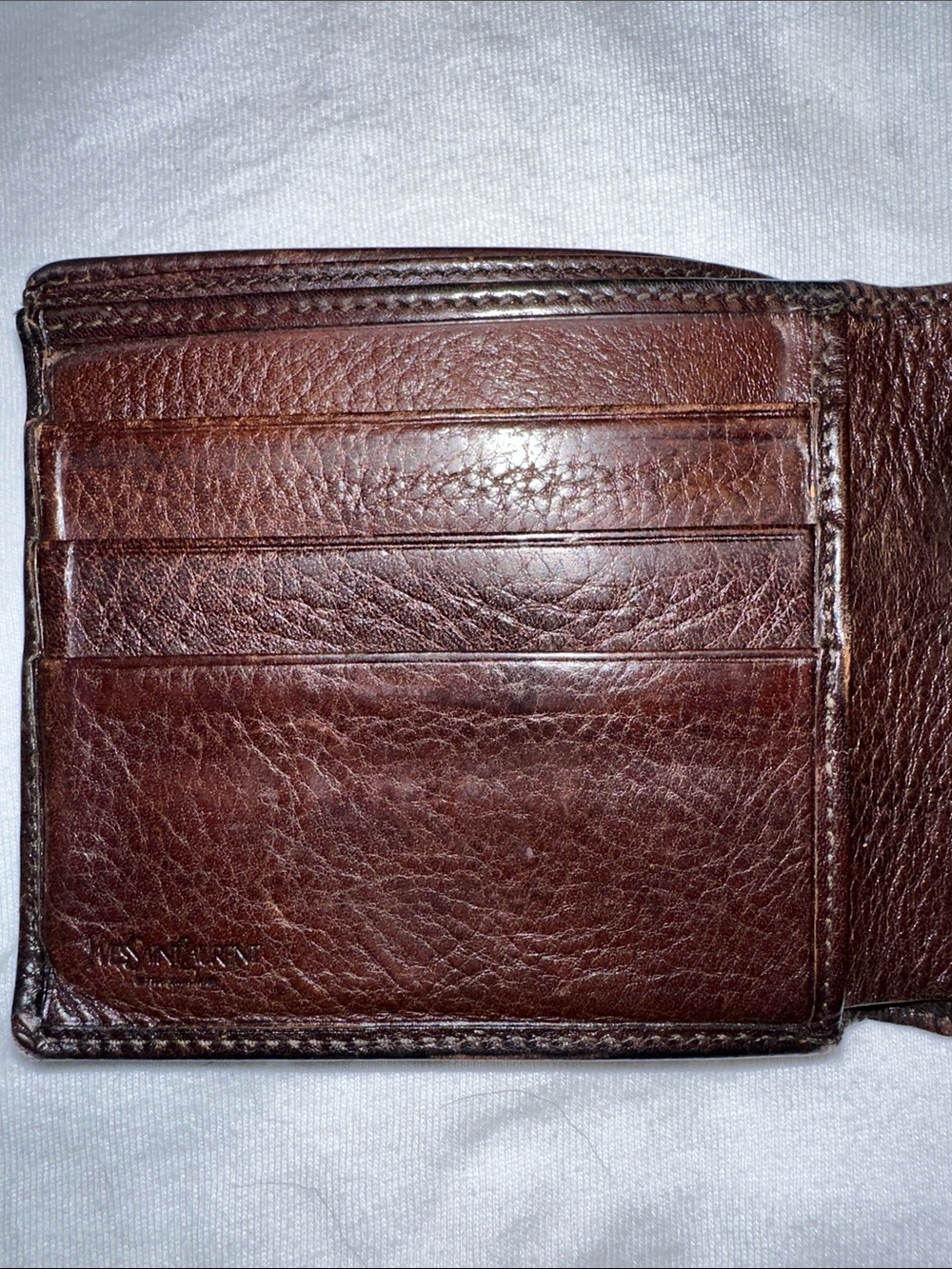 Yves Saint Laurent Brown Leather Wallet Vintage - Picture 5 of 9